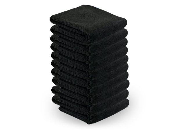 Microfiber towel 73-40cm 10pcs black skinstars.lt