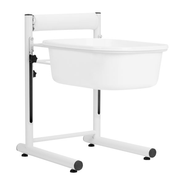 Height-adjustable pedicure tray white