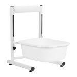 Height-adjustable pedicure tray white