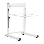 Height-adjustable pedicure tray white