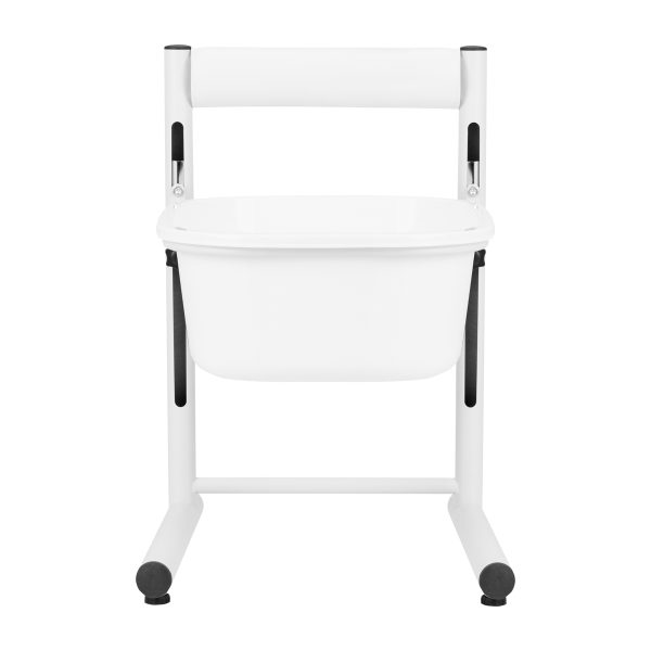 Height-adjustable pedicure tray white