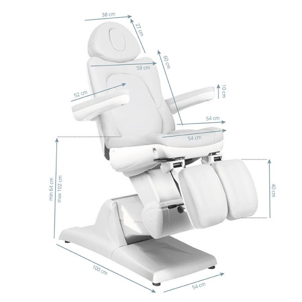 Electric podiatric bed Azzurro 870S white