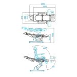 Electric podiatric bed Azzurro 870S white