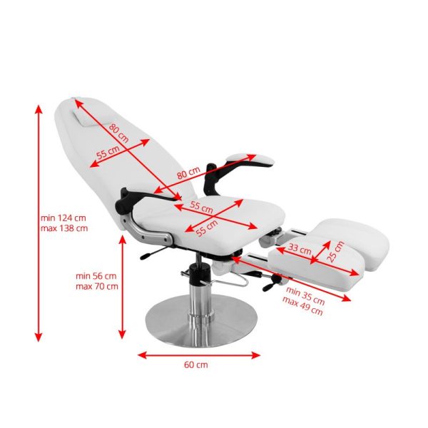 Hydraulic pedicure chair Azzurro 713A white