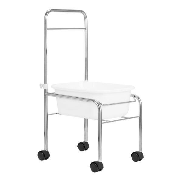 Pedikiūro vonelė podologiniams darbams chromuotu rėmu DM-5077