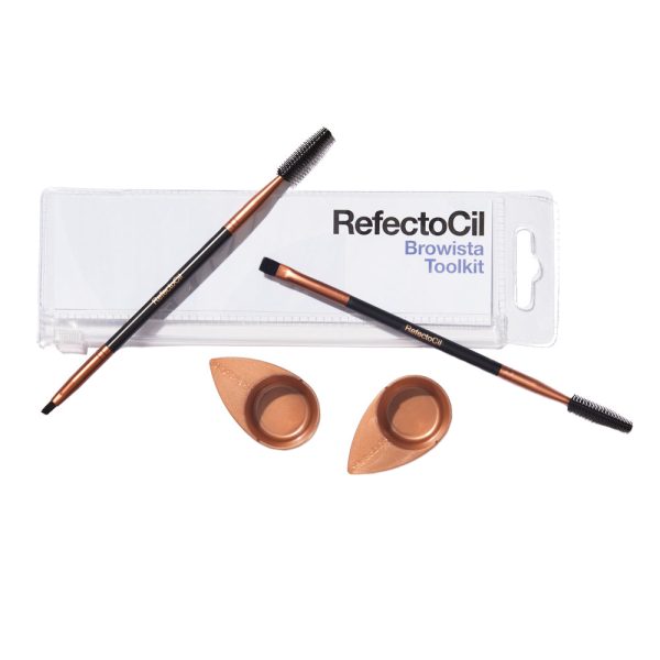 Brushes and containers for dyeing eyelashes RefectoCil Browista Toolkit