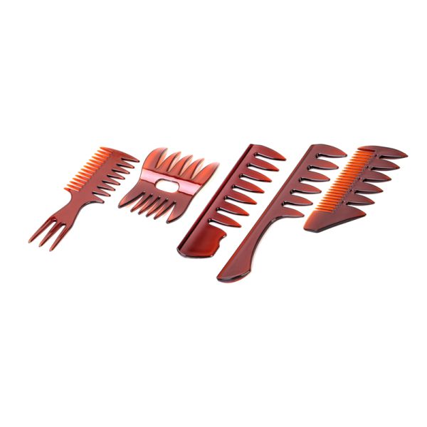 Set of wide-tooth combs 5pcs