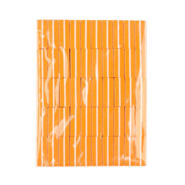 Nail blocks for manicure orange 50 pcs MINI