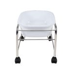 Straight pedicure tray with chrome wheels