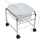 Straight pedicure tray with chrome wheels