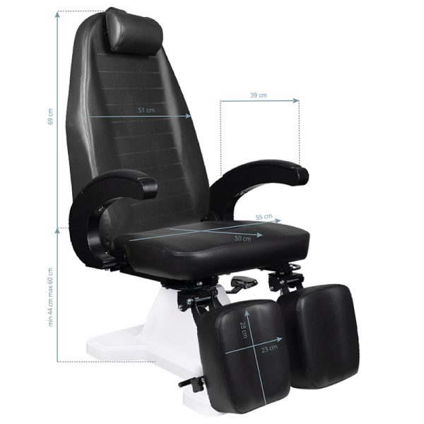 Hydraulic podiatric chair 112 black