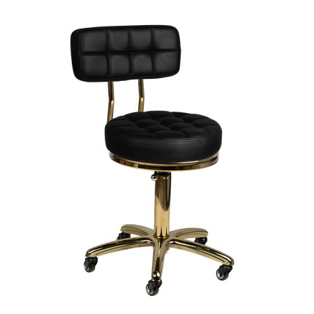 Chair with wheels Gold AM-961 Black skinstars.lt