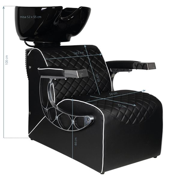 Salon sink Gabbiano Simone black