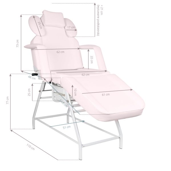 Cosmetology bed Ivette pink