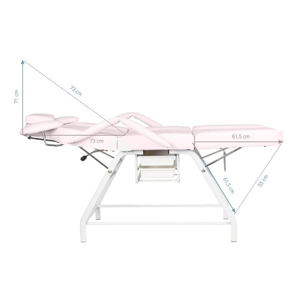 Cosmetology bed Ivette pink