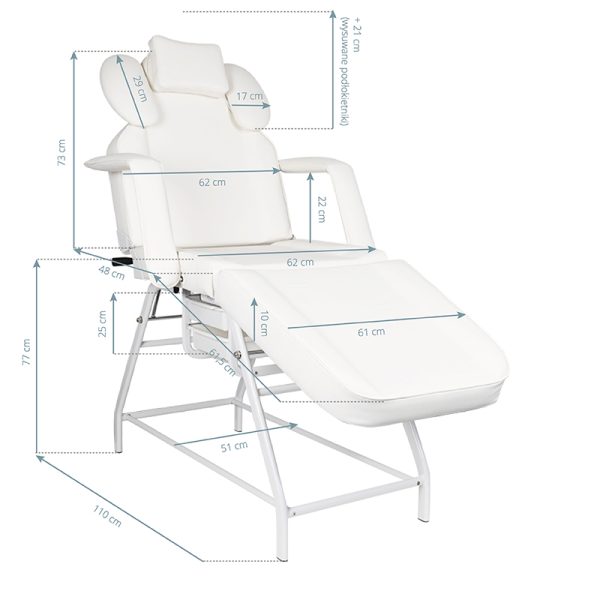 Cosmetology bed Ivette white