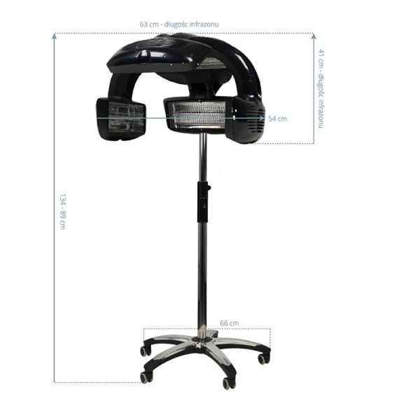 Infrazone for hairdressers and beauty salons GABBIANO 628, black color