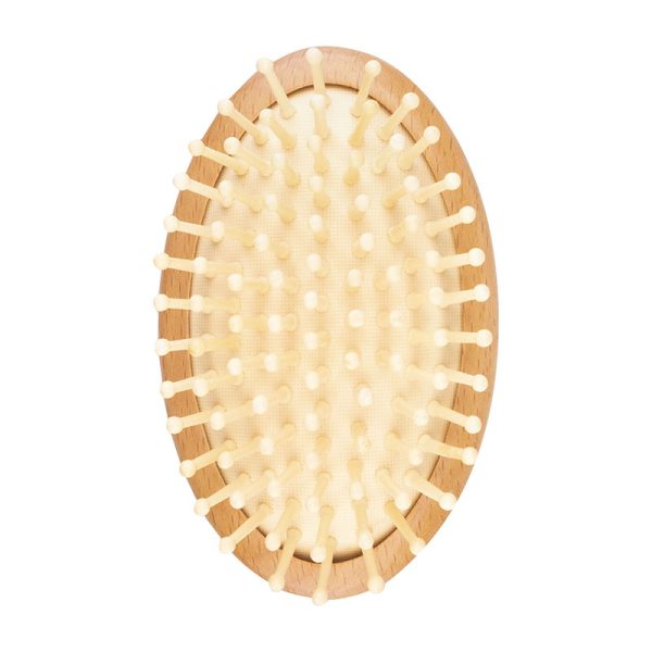 Mini wooden hairbrush