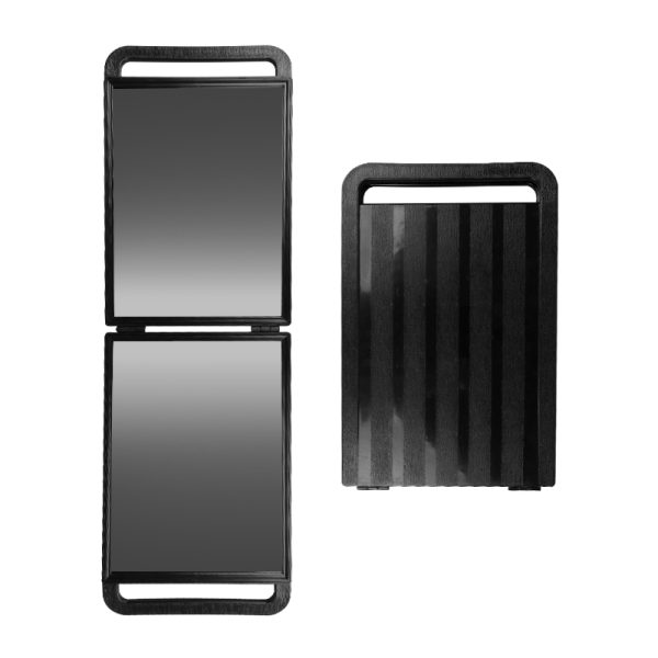 Two-piece barber's mirror