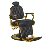 Gabbiano Francesco Gold salon chair, black