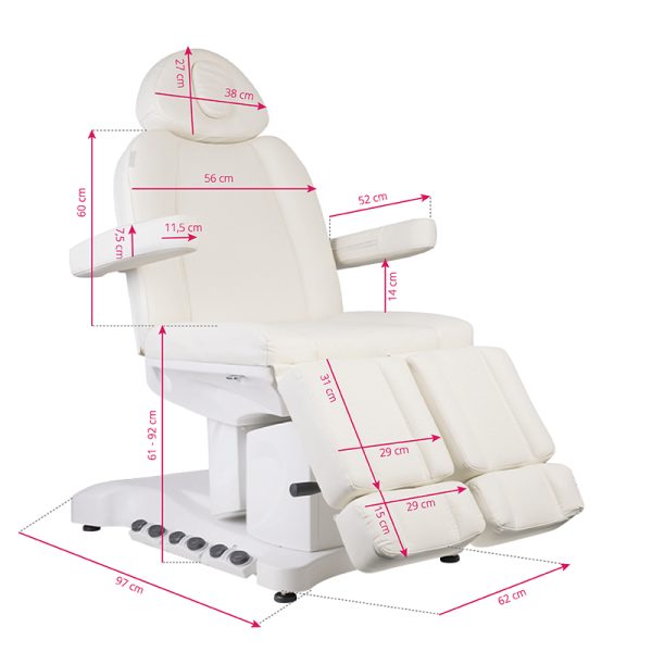 Electric podiatric chair- bed- pedicure for pedicure procedures with heating function Azzurro 708BS 3 motors