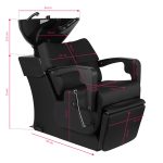 Barber sink Gabbiano C37 black