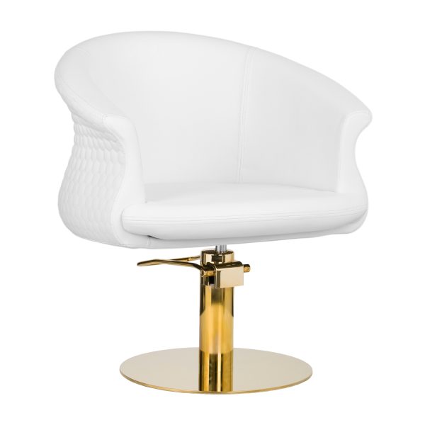 Barber's chair Gabbiano Versailles, white color