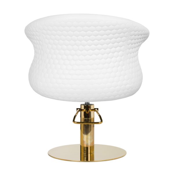 Hairdressing chair, Gabbiano Versailles, gold-white