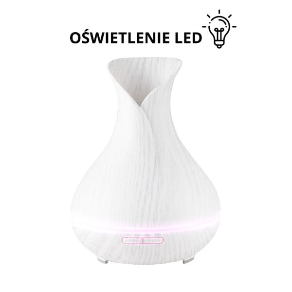 Aroma diffuser humidifier spa 15 white wood 400 ml