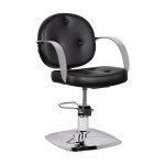 Barber's chair Gabbiano Asti, black color