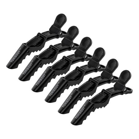 Crocodile Hair Clips E-06, 6 pcs