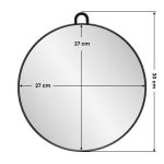 Black frame mirror with handle Q-29