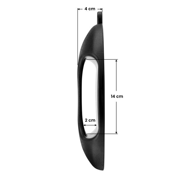 Black frame mirror with handle Q-29