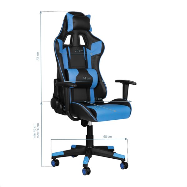 Gaming chair Premium 916, black with blue