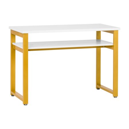 Manicure table 17G white with a gold color