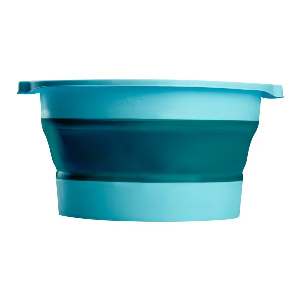 Folding pedicure bath for podological work blue