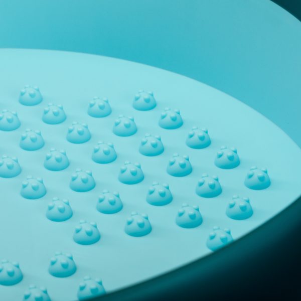 Folding pedicure bath for podological work blue