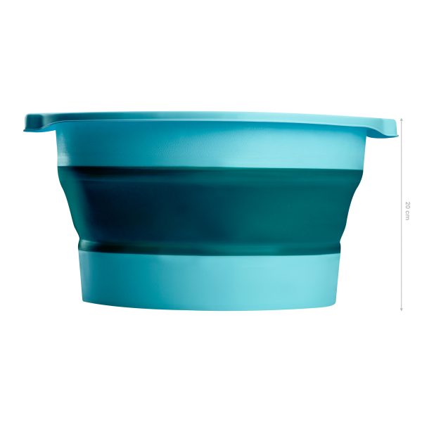 Folding pedicure bath for podological work blue
