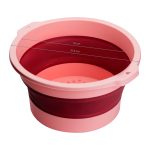 Folding pedicure bath for podological work pink