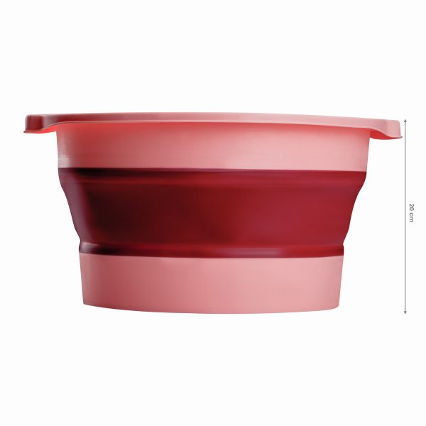 Folding pedicure bath for podological work pink
