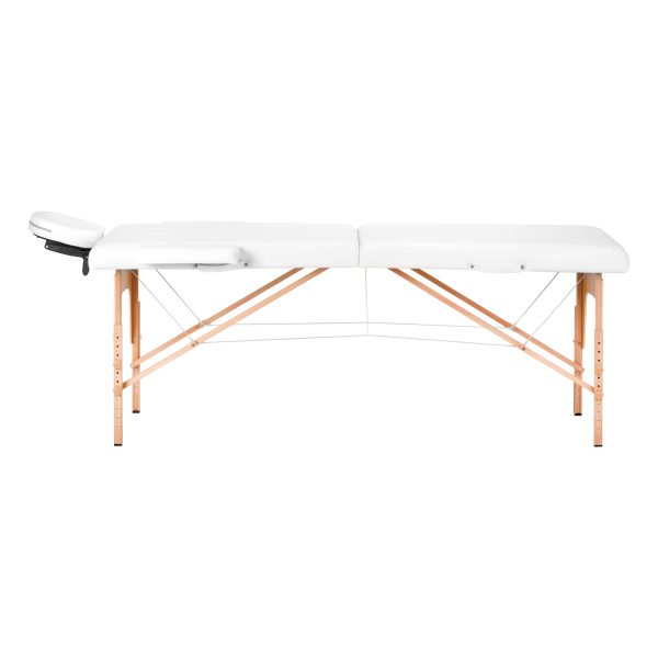 Wooden folding massage table FIZJO LUX 2 white