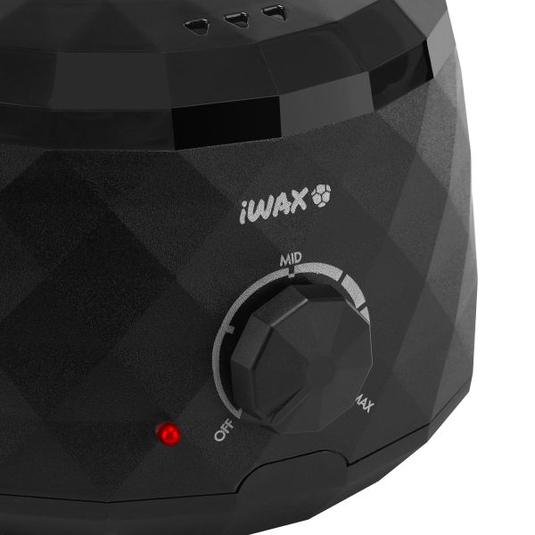 Wax heater for cans and pellets IWAX DIAMOND 400ML 100W, black color