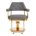 Hairdressing chair GABBIANO GRANDA, gray with gold details