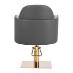 Hairdressing chair GABBIANO MALAGA, gray with gold details