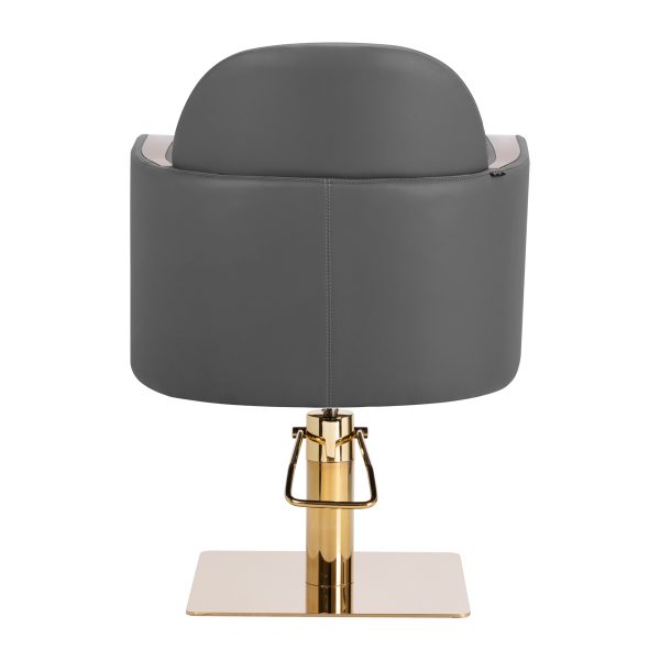 Hairdressing chair GABBIANO MALAGA, gray with gold details