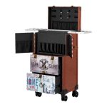 Trolley for hairdressers and barbershops Gabbiano C12 Brown