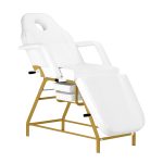 Cosmetology bed-chair for beauty procedures 557G, white-gold color