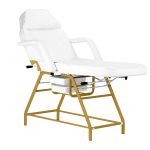 Cosmetology bed-chair for beauty procedures 557G, white-gold color