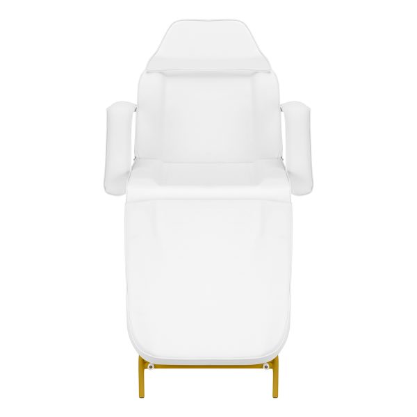 Cosmetology bed-chair for beauty procedures 557G, white-gold color