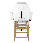 Cosmetology bed-chair for beauty procedures 557G, white-gold color